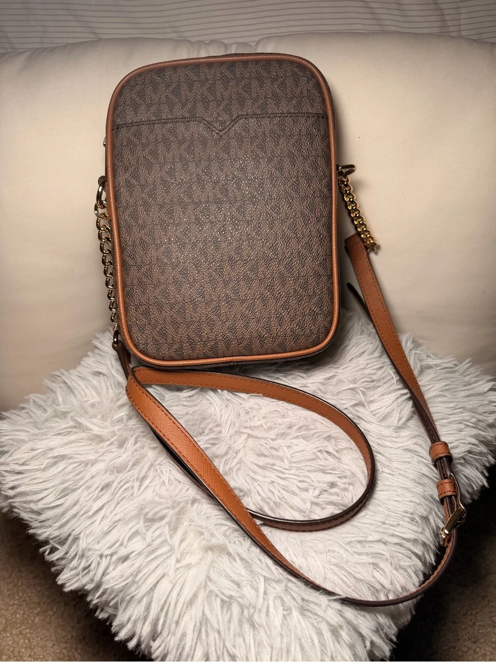 Michael Kors Brown Monogram Men’s Belt Bag